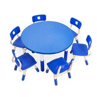 Meubles de maternelle en bois modernes, ensemble de tables et de chaises pour la lecture et l'étude des enfants, pour une utilisation scolaire, design coloré, capacité de 8 personnes