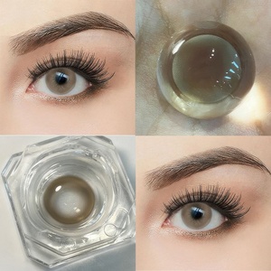 Vente flash - Lentilles <span class=keywords><strong>de</strong></span> contact colorées naturelles <span class=keywords><strong>gris</strong></span> bleu brun rouge, souples, diamètre 14,5 mm, épaisseur 0,08 mm, 38% <span class=keywords><strong>de</strong></span> teneur en eau, deux pièces - Product Image 3