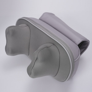Multifunctional Electric <b>Back</b> Neck Waist <b>Massager</b> With Kneading Heat Therapy Grey Plug In PU Leather Massage Chair Accessory - Product Image 3