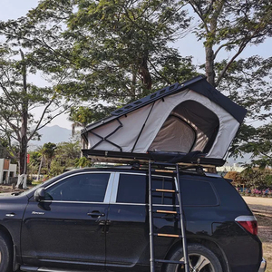 خيمة سقف سيارة جديدة التصميم من الألومنيوم على شكل مثلث للاستخدام الخارجي، تفتح تلقائيًا، مصنوعة من قماش أكسفورد، مناسبة لجميع الفصول، ذات طبقة مزدوجة لسيارات الدفع الرباعي - Product Image 1