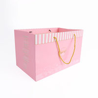 Bolsa de papel hecha a mano con tablero de marfil grande personalizada, bolsa de regalo de exposición publicitaria de cartón blanco de gran tamaño, Impresión de logotipo empresarial