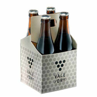 Boîte en papier ondulé avec logo personnalisé Mini sac décoratif de luxe Boîte à vin de qualité supérieure pour transporteur Emballage cadeau Boîte à vin en pignon pour 2/3/4 bouteilles