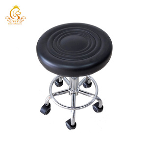 Tabouret de bar EUR PET, chaise de bar pivotante, chaise de salon de coiffure avec poulie, chaise de beauté pivotante, tabouret mobile noir pour médecin - Product Image 1