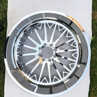 Jantes forgées noires usinées FANXI 20x10 20x12 22x10 22x12 24x12 8x180 avec motifs de perçage 8x6.5 6x139.7 5x5.5 pour Ford, Chevy, GMC rehaussés