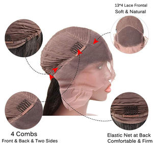 GZBEIYOU批发水波高清全蕾丝假发人发蕾丝前秘鲁处女发360蕾丝前假发黑色女性 - Product Image 3