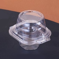 100 pièces boîte à cupcakes 1 boîtes à muffins plateau à tarte simple transparent jetable en plastique épaissi blister conteneurs