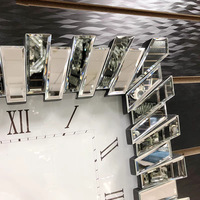 Jam Dinding Kaca PVC Bertenaga Baterai Desain Modern dengan Penunjuk Waktu untuk Ruang Tamu Ruang Makan Dekorasi Rumah Senyap