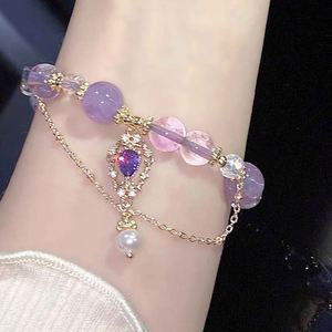 Romantic Imitation Jade <b>Bracelet</b> Crystal Natural Quartz Gemstone <b>Bracelet</b> Stretch <b>Amethyst</b> Beads <b>Bracelet</b> - Product Image 3