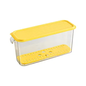Fabriek Prijs Plastic Keuken Afvoer Box Clear Diepe Opslag Container Voor Groente Fruit