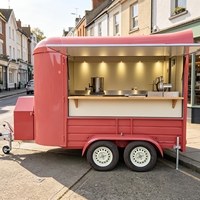 Remorque de bar à café entièrement équipée, chariot à boissons mobile, kiosque à boissons personnalisé, service de bière et de vin, camion de restauration en acier inoxydable