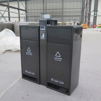 Poubelle en acier inoxydable à double capacité de haute qualité Poubelle de recyclage intérieure et extérieure pour le recyclage du papier