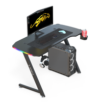 Table de jeu personnalisée moderne avec lumières LED RVB Table de jeu pour ordinateur PC Gamer