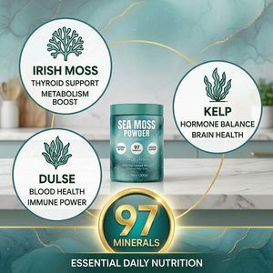 Mezcla de Musgo Marino, Raíz de Maca y Algas Irlandesas en Polvo <span class=keywords><strong>con</strong></span> Ashwagandha para Energía Natural, Apoyo Inmunológico y Salud Tiroidea (Muestra) - Product Image 4