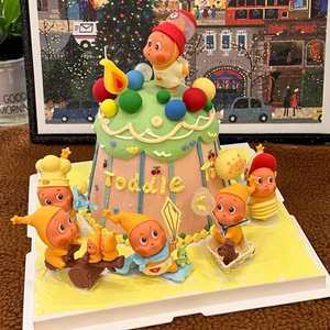 Adorno de Pastel de Plástico con Diseño de Personaje de Cielo Estrellado que Sopla Burbujas, Divertido, Creativo y Bonito, con Vela de Deseos, Accesorio para Hornear en <span class=keywords><strong>Cumpleaños</strong></span> - Product Image 3