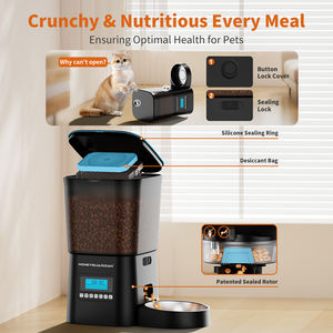 Cats guaridan otomatik kedi besleyici kedi maması dağıtıcı ile kediler köpekler için paslanmaz çelik kase ve yavaş kase - Product Image 5