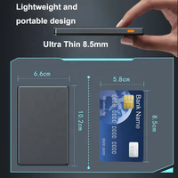 Batería Externa Magnética Ultrafina Personalizable de 5000 mAh/10000 mAh, Cargador Magnético Inalámbrico de 15 W, Carga Rápida PD20W, Batería Externa Delgada