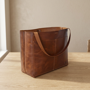 Bolso de Mano de Lujo para Mujer, Ligero, Duradero, de Cuero Genuino, con Cierre, Impermeable, Moderno, Casual, con Dos Asas, 1-1.9L - Product Image 3