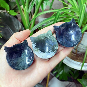 Tazón para Gatos de Ágata Musgosa de Alta Calidad al por Mayor, Estilo Bohemio, Tendencia de Moda para Decoración del Hogar, Regalos Originales, Piedra - Product Image 4