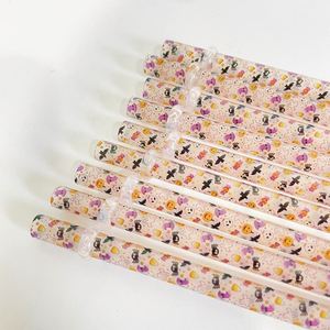 Pajitas de Plástico Reutilizables con Diseño Creativo de Frutas (Fresa, Sandía) Impresas Personalizadas, Pajitas Divertidas con Dibujos Animados de Frutas para Vasos de 40oz - Product Image 2