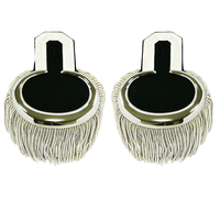 Épaulettes d'uniforme de groupe en gros, blanches ou dorées, à franges, brodées or, à coudre, en tissu
