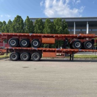 3/4 Dingilli 20/40/45 Fit Çelik Platformlu Kaz Boyunlu Düz Yataklı Ağır Yük Taşıma Yarı Römorku 60-120 Ton Yük Kapasiteli Konteyner Yükleme İçin
