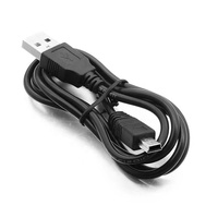 Cable de Carga USB V3 Mini con Conector Tipo T, Revestimiento de Nailon y Cobre Puro, Carga Rápida de 3A para Computadora, Cámara, Laptop, MP3/MP4
