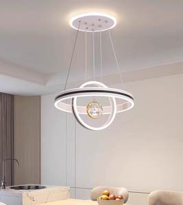 现代简约豪华圆形吊灯餐厅酒吧高档三色主卧室调光灯 - Product Image 5