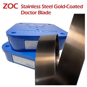 Lame de graveur <span class=keywords><strong>ZOC</strong></span> en acier inoxydable à haute résistance à l'abrasion, plaquée or, pour machine d'impression flexographique offset - Product Image 2