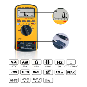6600 sayımları dijital multimetre tepe tutun test VA42RP otomatik aralığı elektrik Dmm transistör kapasite ölçer - Product Image 4