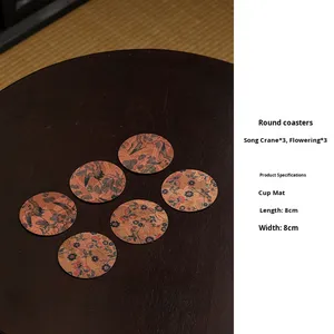 Nuovo Vassoio da Tè in Stile Cinese, Sottobicchiere per Bubble Tea, Elegante Sottobicchiere a Forma di Begonia per Tazze da Tè - Product Image 6