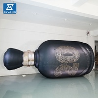 Bouteille de bière ou de vin gonflable géante de simulation, modèle de bouteille de boisson gonflable pour la publicité commerciale et la décoration d'événements