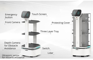 Nuevo Robot de Reparto de Comida para Hoteles y Restaurantes, Robot Inteligente de Autoservicio - Product Image 4