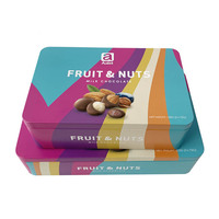 Boîte en métal de qualité alimentaire haut de gamme pour chocolat, boîtes en métal rectangulaires, emballage pour biscuits, bonbons, gâteaux de lune, macarons, desserts, baklava