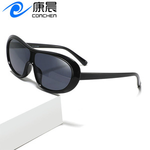Gafas de Sol Deportivas Ovaladas con Marco Grande Personalizadas para Hombre, Marco de PC Negro, Lentes Polarizadas con Protección UV400 para Ciclismo - Product Image 5