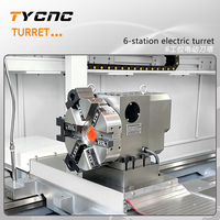 Tour CNC horizontal haute précision CK6150 à 4 postes avec porte-outils et commande GSK