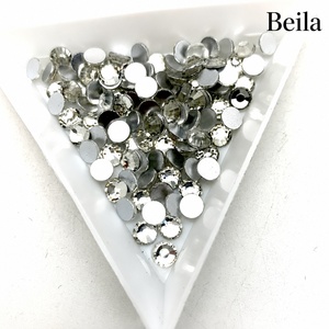 Cristalli Decorativi a Forma di Diamante, Strass Piatti Non Termoadesivi, <span class=keywords><strong>Pietre</strong></span> di Vetro Rotonde per Decorazione di Abiti e Unghie - Product Image 6