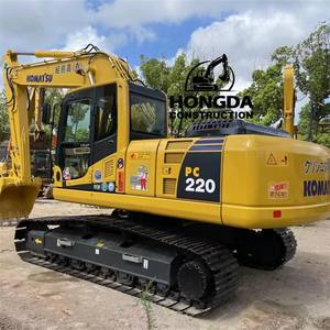 Pelleteuse sur chenilles Komatsu PC220 d'occasion de 22 tonnes avec moteur en bon état, pompe à engrenages pour boîte de vitesses - Product Image 1