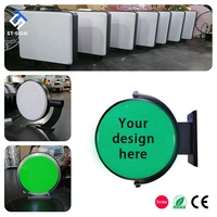 Boîte à lumière LED rectangulaire en aluminium, double face, illuminée, rotative, résistante aux intempéries, haute luminosité 10000 lumens, impression HD UV