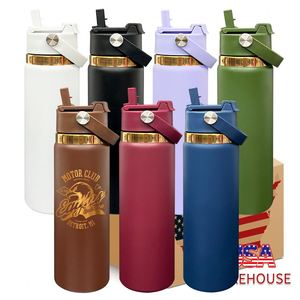 Custom LogoDouble Wall Leak Proof <b>Mirror</b> Copper Plated Underneath Stainless Steel Sports 20oz Tumbler with 2-in-1 Flip Top Lids - Product Image 3