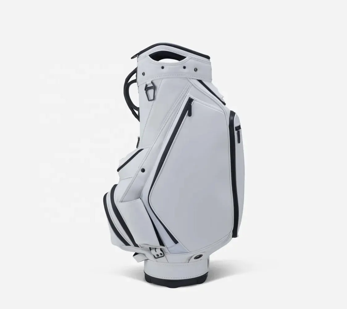 2024 Custom New Style wholesale OEM/ODM golf bag white PU leather Golf Staff Bags