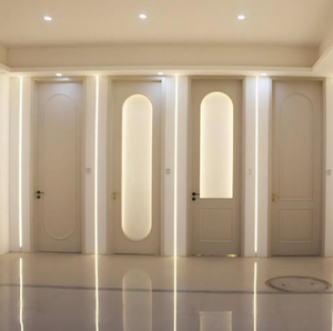 Puerta interior de madera sin marco Simple moderna <span class=keywords><strong>Invisible</strong></span> montada al ras con altura de techo oculta y decorativa para dormitorio - Product Image 2