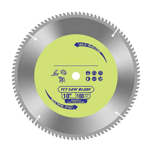 Công Nghiệp 10-Inch 100T Nhôm Kim Loại Màu Cắt Thông Tư Saw Blade 5/8-Inch Chi Nhánh Tcg Miter/Bảng Saw Blade Turbo - Product Image 1