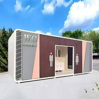 Toilettes publiques extérieures portables en acier de marque Apple, écologiques, avec zone de repos pratique, modèle 03, pour utilisation