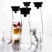 Ketel Air Dingin Kaca Tahan Suhu Tinggi dengan Desain Kreatif dan Motif Bunga yang Dipanggang pada Suhu Tinggi untuk Penggunaan Rumah Tangga