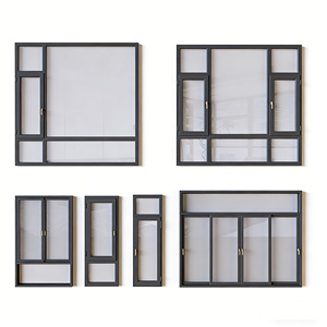 <span class=keywords><strong>Fenêtres</strong></span> à battants en aluminium à rupture de pont thermique, à double et triple vitrage, résistantes aux ouragans et à l'isolation thermique - Product Image 2