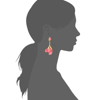 Ensemble de collier et de boucles d'oreilles personnalisées de style magnolia Oscar, bijoux européens et américains, deux couleurs