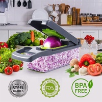 Topverkoper Keukenaccessoires 12 In 1 Voedselsnijder Vegetarische Ui Chopper Mandoline Slicer Multifunctionele Groentesnijder