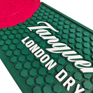 Customizable PVC <b>Silicone</b> Bar <b>Mat</b> Rubber Beer Rail <b>Mat</b> Spill Proof Drip Tray Non Slip Service Pad with Logo - Product Image 4