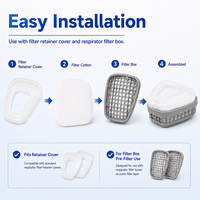 Filtro de Algodón 5N11CN N95 KN95, Filtro de Partículas Electrostático de Repuesto para Respirador, Polvo PM2.5 GB2626, Fábrica OEM