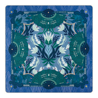 Nouveau tapis de table de mahjong le plus vendu, grand, antidérapant, silencieux, avec bordure renforcée, motif floral pavillon, en caoutchouc naturel pour